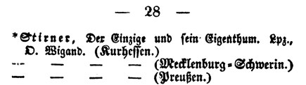 Katalog über die in den Jahren 1844 und 1845 in Deutschland verbotenen Bücher